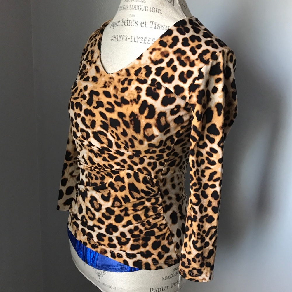 Anne Klein Leopard Print Ruched - Picture 7 of 14